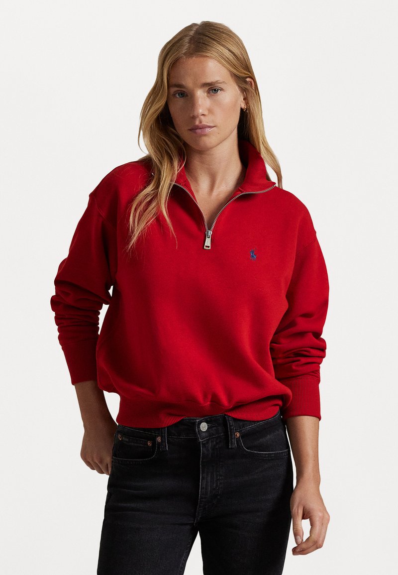 Polo Ralph Lauren FLEECE QUARTER ZIP - Športni pulover - madison red