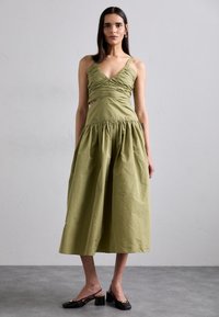 Dress Maje Jurk Outlet Maje RAFFETAS Day Dress Kaki/khaki