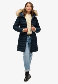 Superdry & Co FUJI HOOD MID LENGTH - Vinterfrakke - eclipse navy