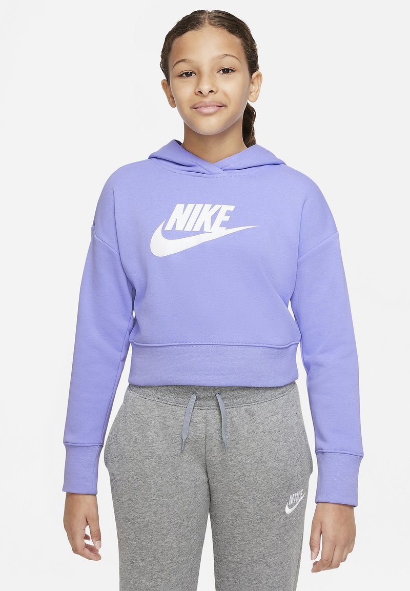 Nike Sportswear CLUB CROP Hoodie light thistle/white/purple Zalando.ie