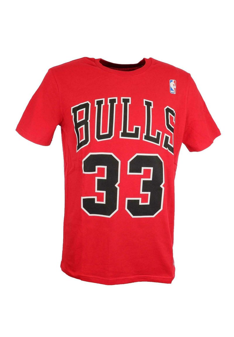 Mitchell & Ness SCOTTIE PIPPEN #33 CHICAGO BULLS RED NBA NAME AND ...