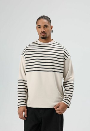 STRIPED - Sweatshirt - stone
