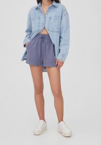 PULL&BEAR Shorts - mottled light blue