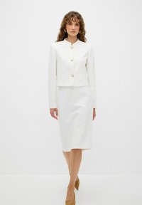 adL WITH BACK ZIPPER - Pouzdrová sukně - beige