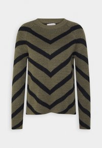 LASCANA ZACKE - Striktrøje - khaki/schwarz
