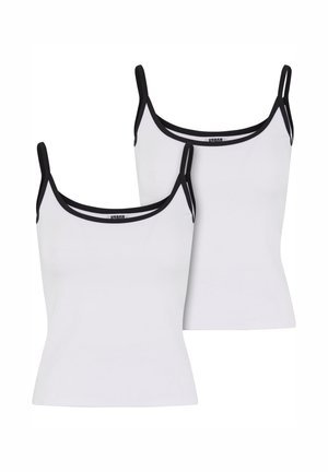 Urban Classics, CONTRAST BASIC 2-PACK - Top - white black white black