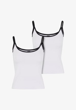 Urban Classics, CONTRAST BASIC 2-PACK - Top - white black white black