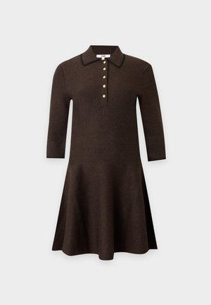 Maje, ROWELL - Vestido de punto - marron fonce
