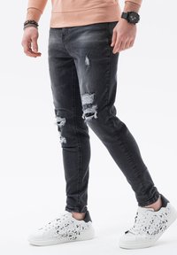 Ombre Slim fit -farkut - black