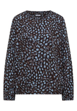 Cecil, LANGARM BLUSE MIT MINIMAL PRINT - Bluse - raw chocolate brown
