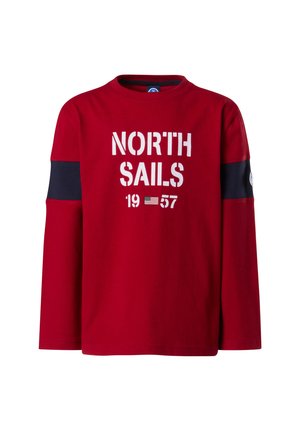 WITH SLEEVE INSERTS - Langarmshirt - dark red