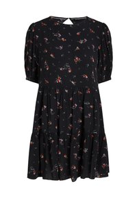 Tommy Jeans FLORAL TIERD DRESS - Dnevna obleka - black