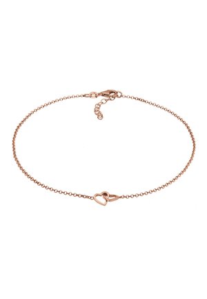 Elli INTERLACING HEART BASIC - Bracelets de cheville - rose gold-coloured