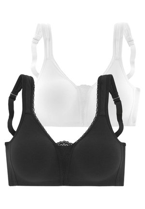 2 PACK - Triangel BH - schwarz  weiß