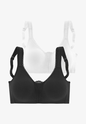 LASCANA, 2 PACK - Triangel BH - schwarz weiß