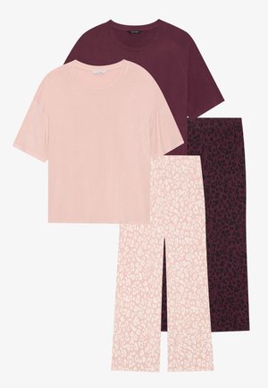 SET 2 PACK - Nattøj sæt - light pink/bordeaux