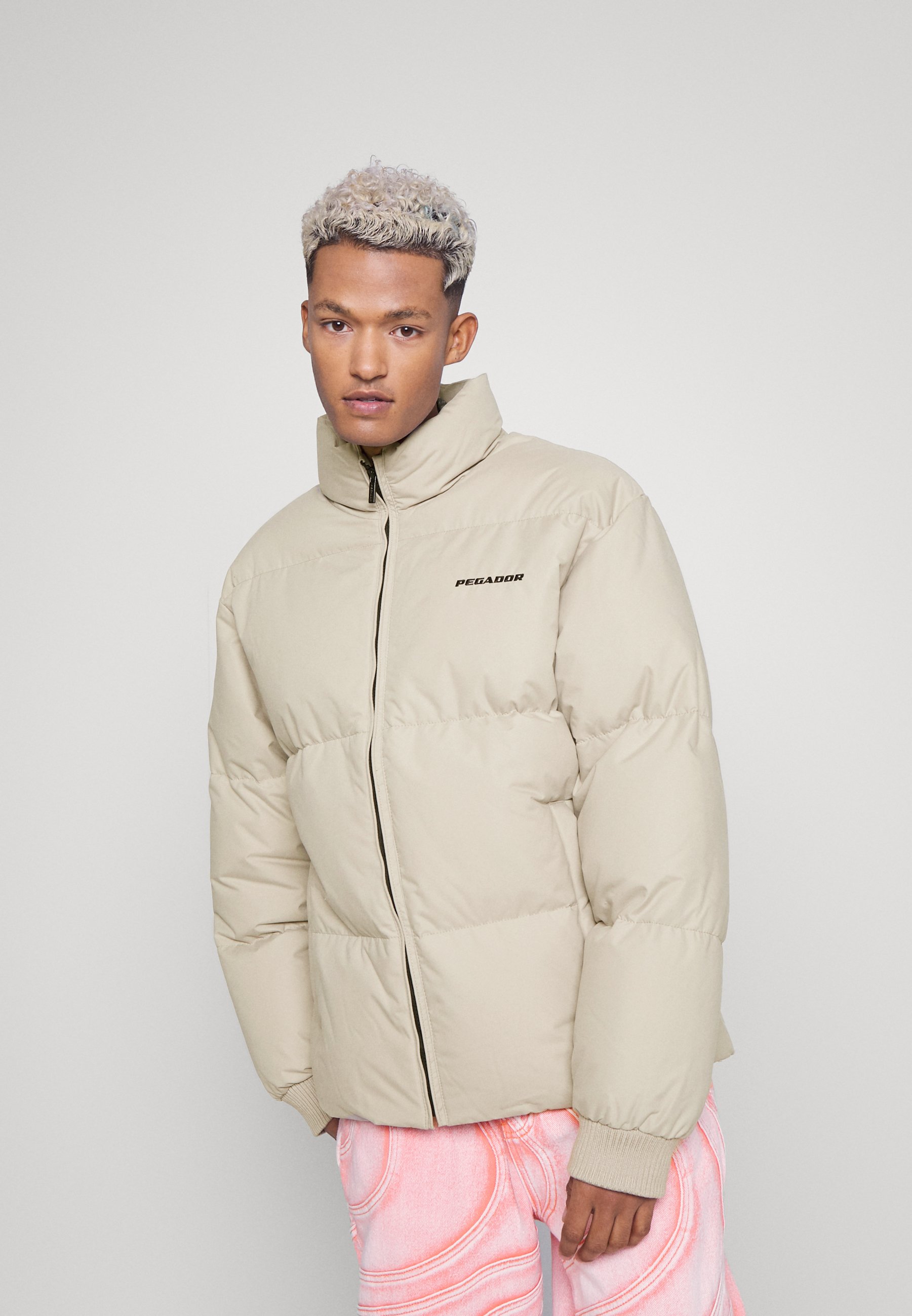 beige puffer jacket