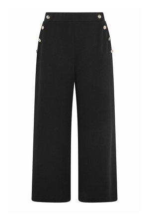 Yours Clothing, PLUS SIZE WIDE LEG TROUSERS - Pantalon classique - black