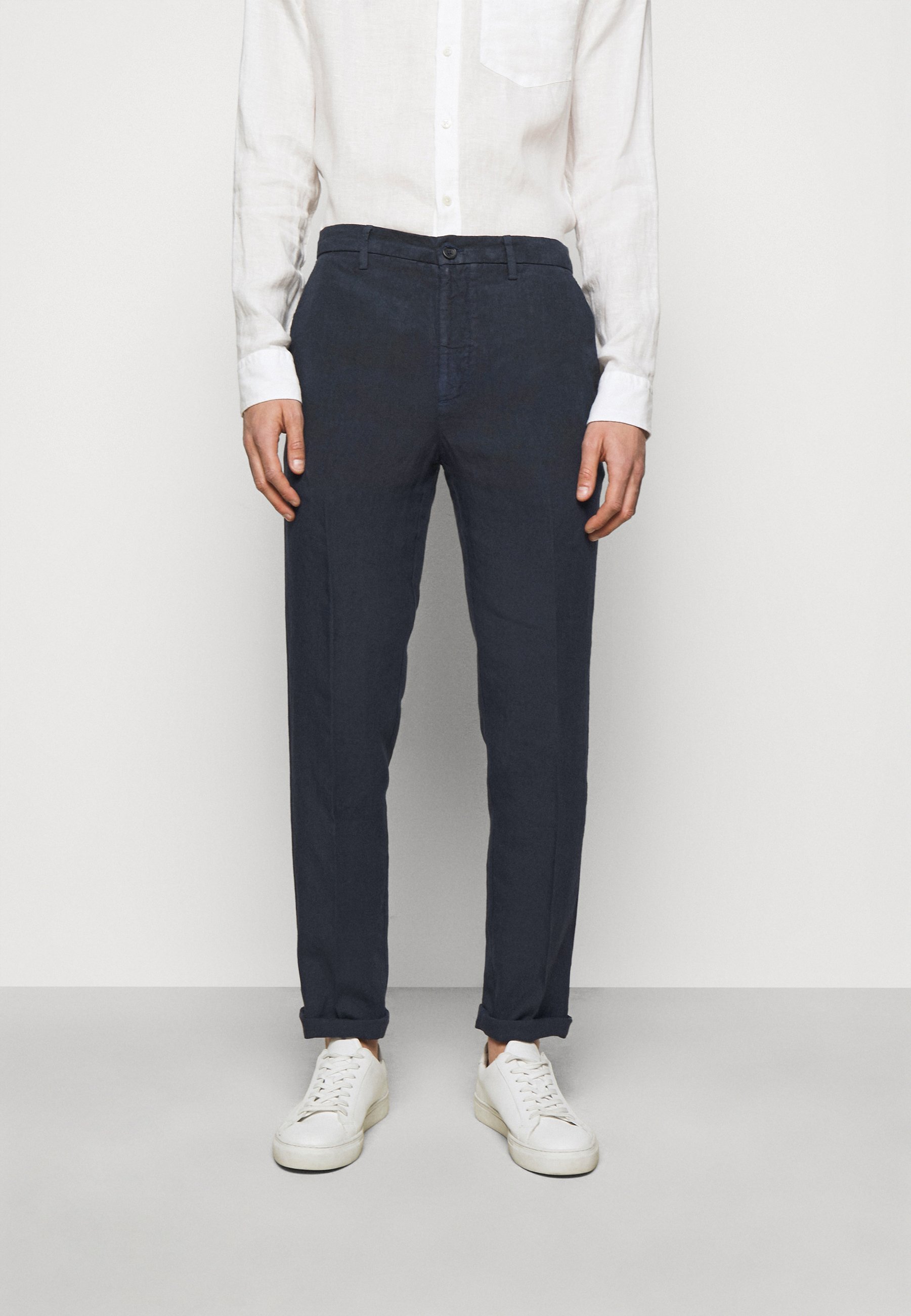 120% Lino TROUSERS - Pantaloni - blue navy/blu scuro - Zalando.it