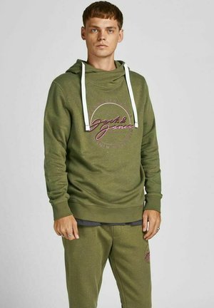 Jack & Jones JORWOODSS HOOD - Sweater - martini olive