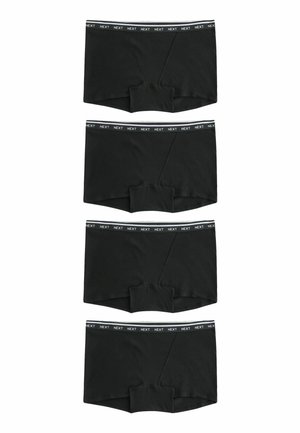 Zwarte katoenen boxershorts set van vier, met een brede elastische tailleband met "NEXT" merk en een gladde textuur.
