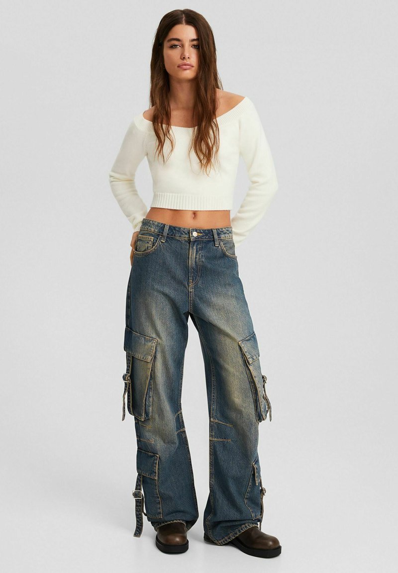 Bershka Relaxed fit jeans lichtblauw