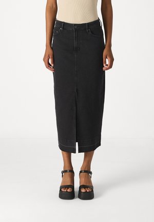 MIDI SKIRT MELBA - Pliiatsseelik - black wash
