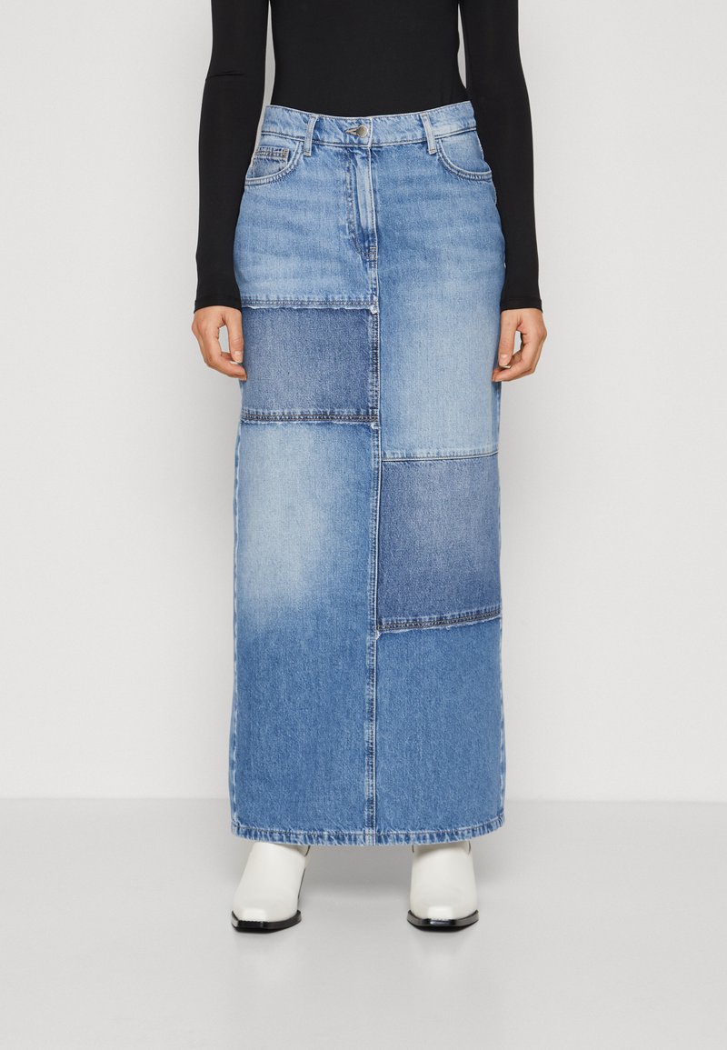 ONLY Petite - ONLCLOUD REWORK SKIRT - Farkkuhame - light blue denim, Suurenna