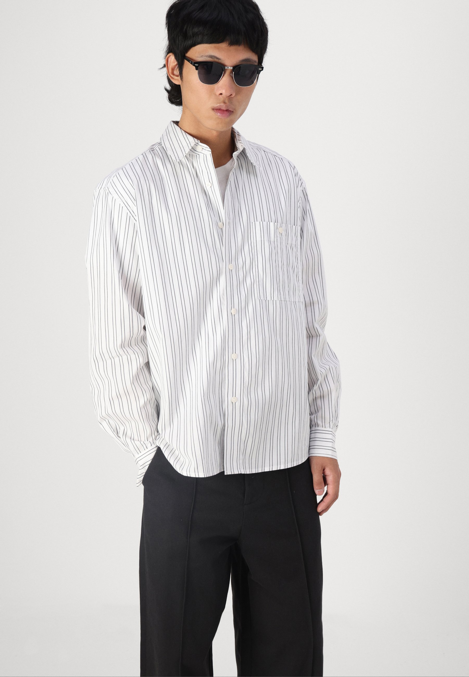 Selected SLH-WIDE LEG TONY PANT - Trousers - black - Zalando.co.uk