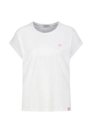 Eight 2 Nine, EIGHT 2 NINE T-SHIRT MIT KLEINER STICKEREI - T-Shirt basic - white