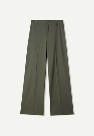 Bershka WIDE - Stoffhose - khaki