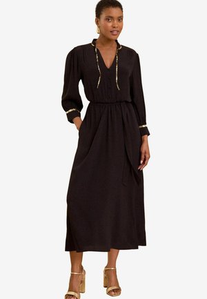 Love & Roses SEQUIN NOTCH NECK MIDI -REGULAR FIT - Koktailové šaty/večierkové šaty - black