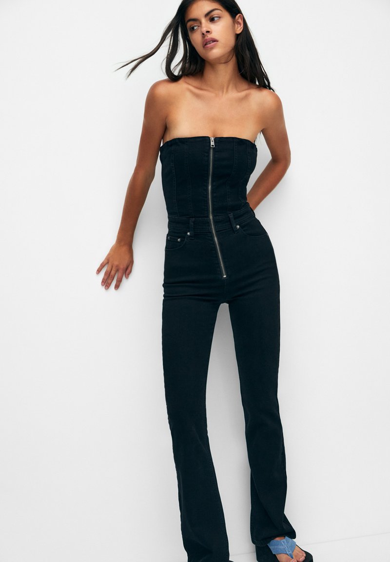 PULL&BEAR CORSET Jumpsuit black/schwarz Zalando.de