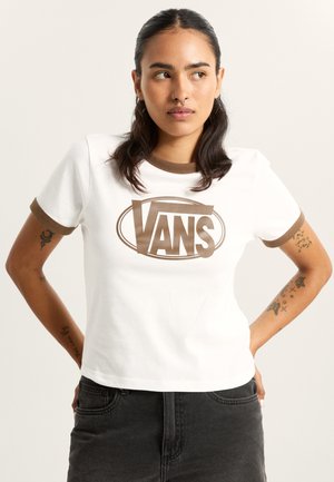 W CENTER CHEST RINGER - T-shirt con stampa - light brown