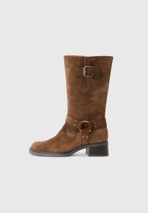 Cowboy/Biker boots - whisky