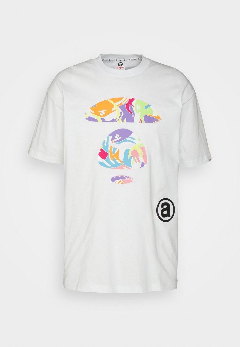 AAPE By A Bathing Ape TEE Print Tshirt white Zalando.ie