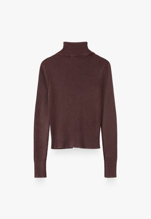 Balmohk, High-Neck Zip-Up - Cardigan - brown out