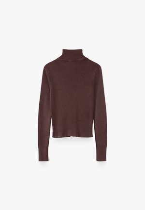 Balmohk, High-Neck Zip-Up - Cardigan - brown out