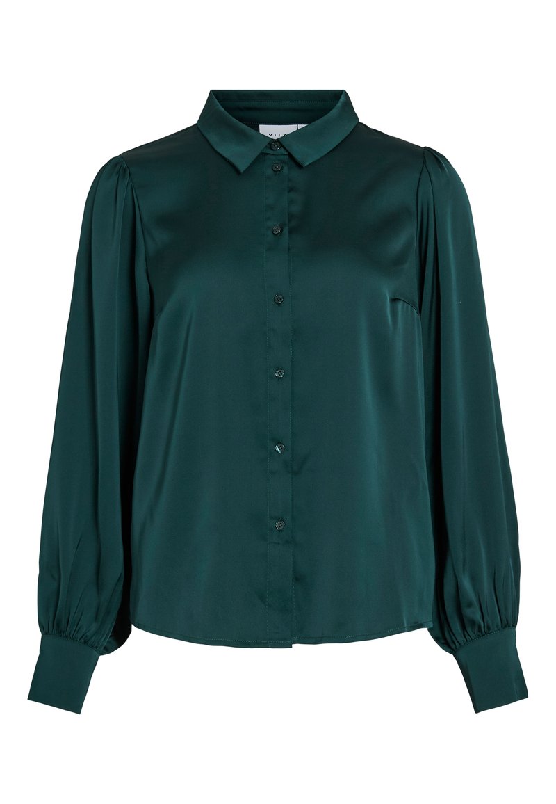 Vila Overhemdblouse donkergroen