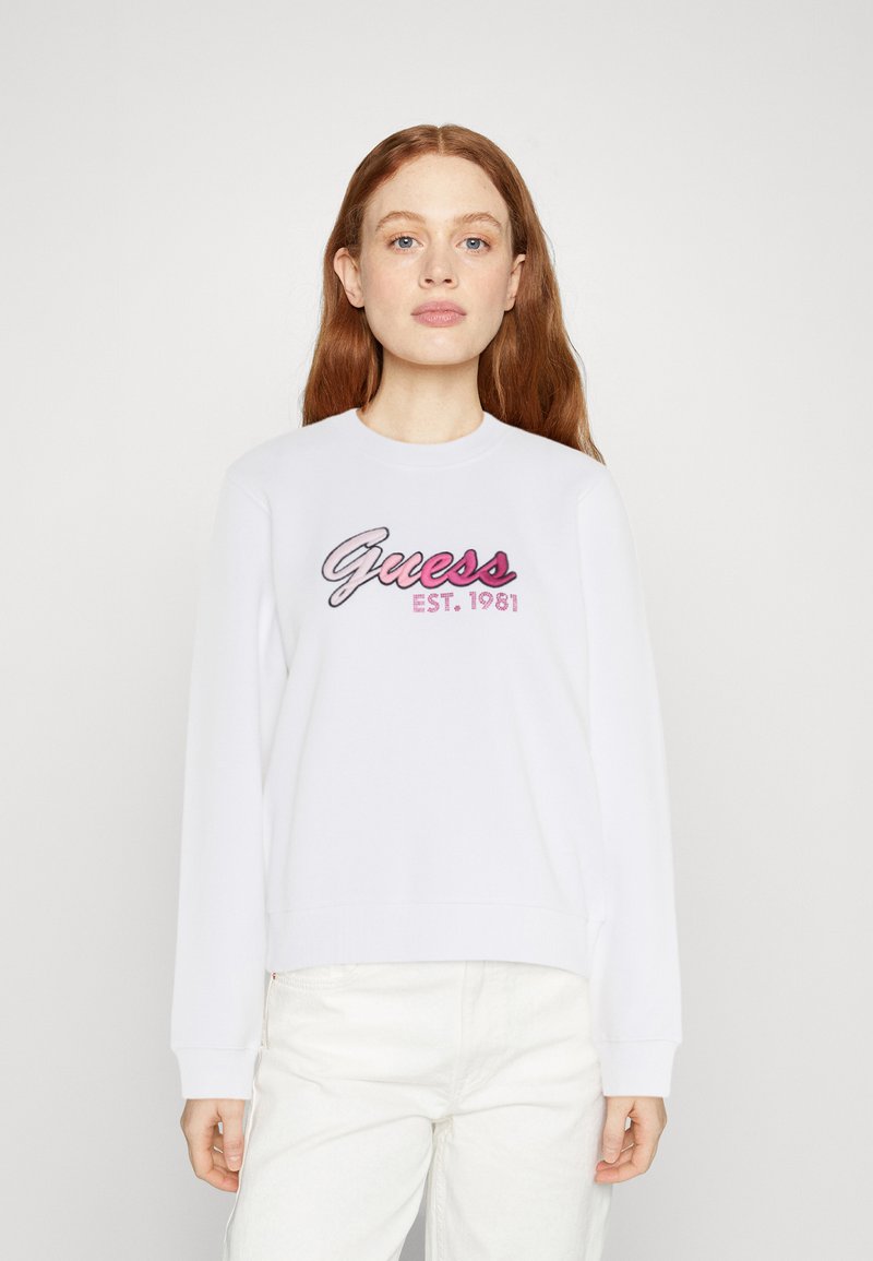 Guess 3D PATCH Sweater pure white/wit Zalando.nl