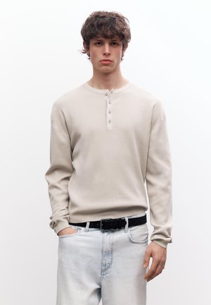 PULL&BEAR Langærmet T-shirt - sand