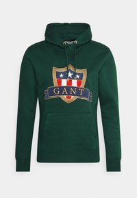 GANT Felpa con cappuccio - dark green