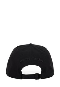 Casquette en coton noire avec le logo "pierre cardin" brodé à l'arrière. Équipée d'une bande ajustable et d'un bord incurvé. Design simple et fonctionnel.