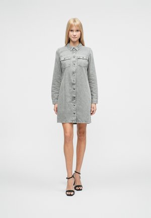 VMJENNIE SHORT DRESS - Skjortekjole - medium grey denim