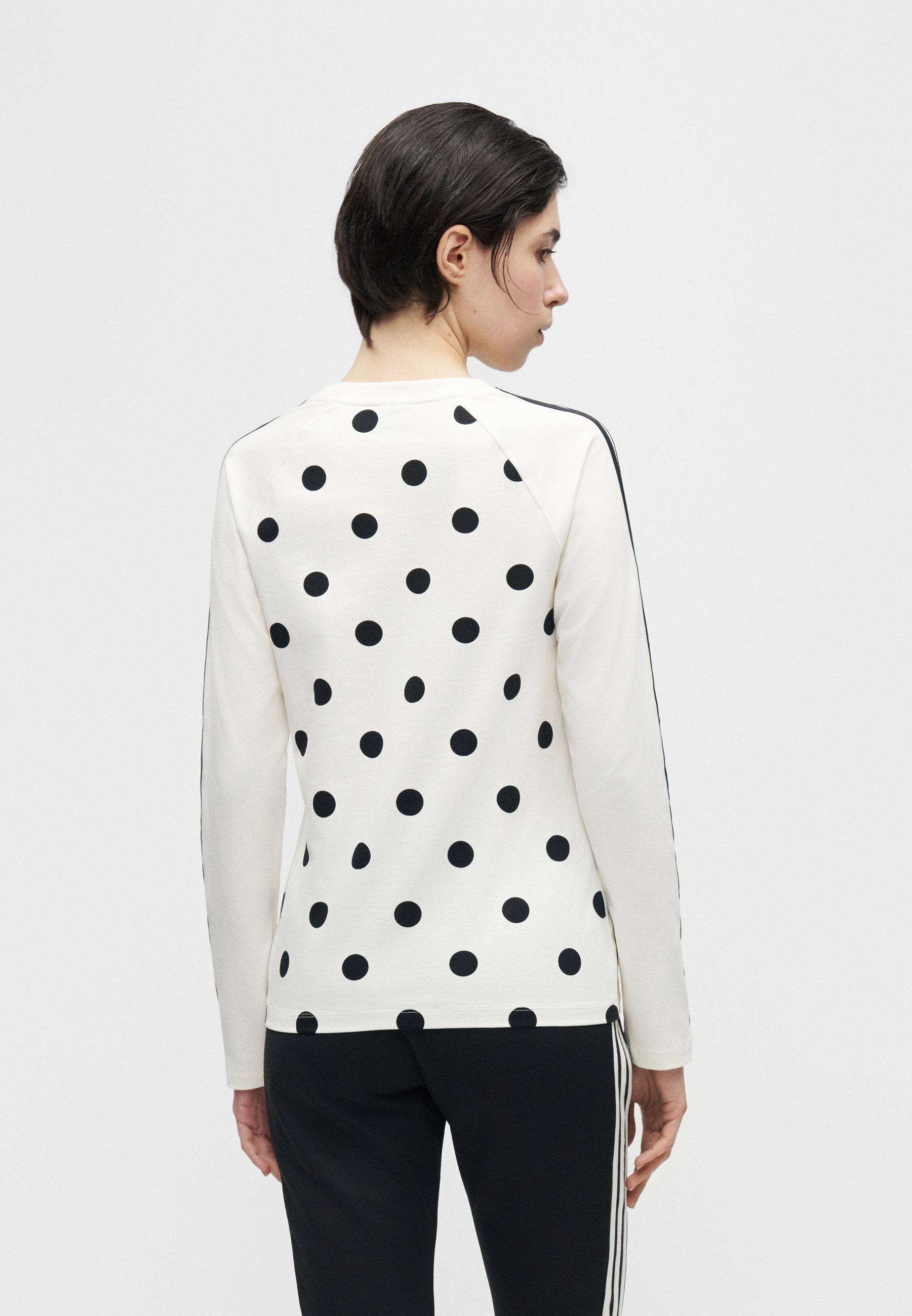 adidas Originals POLKA DOT SLIM - Long sleeved top - off-white