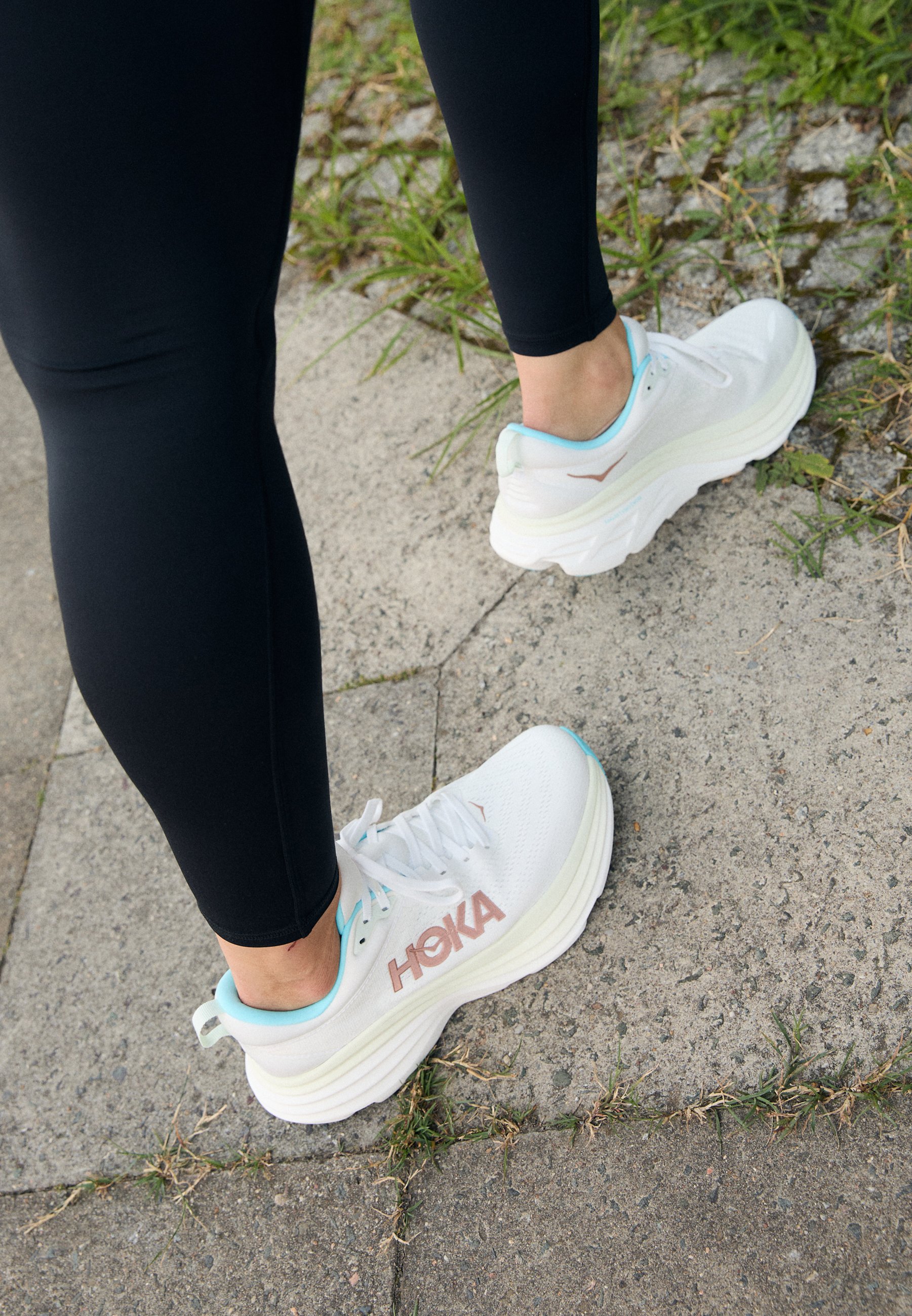 hoka white rose gold