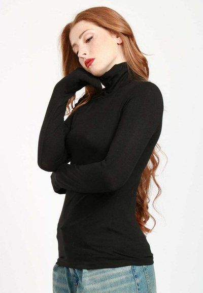 Dondup COLLO ALTO - Maglietta a manica lunga - black