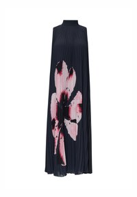 s.Oliver BLACK LABEL PLISSEE MIT BLUMEN-PRINT - Jurk - navy