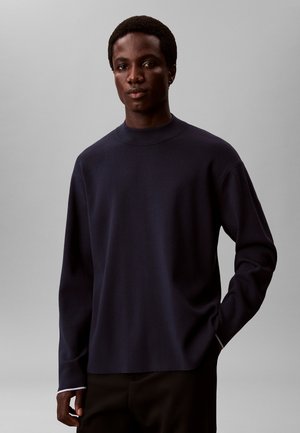 TECH BOXY MOCK NECK  - Jersey de punto - dark sapphire