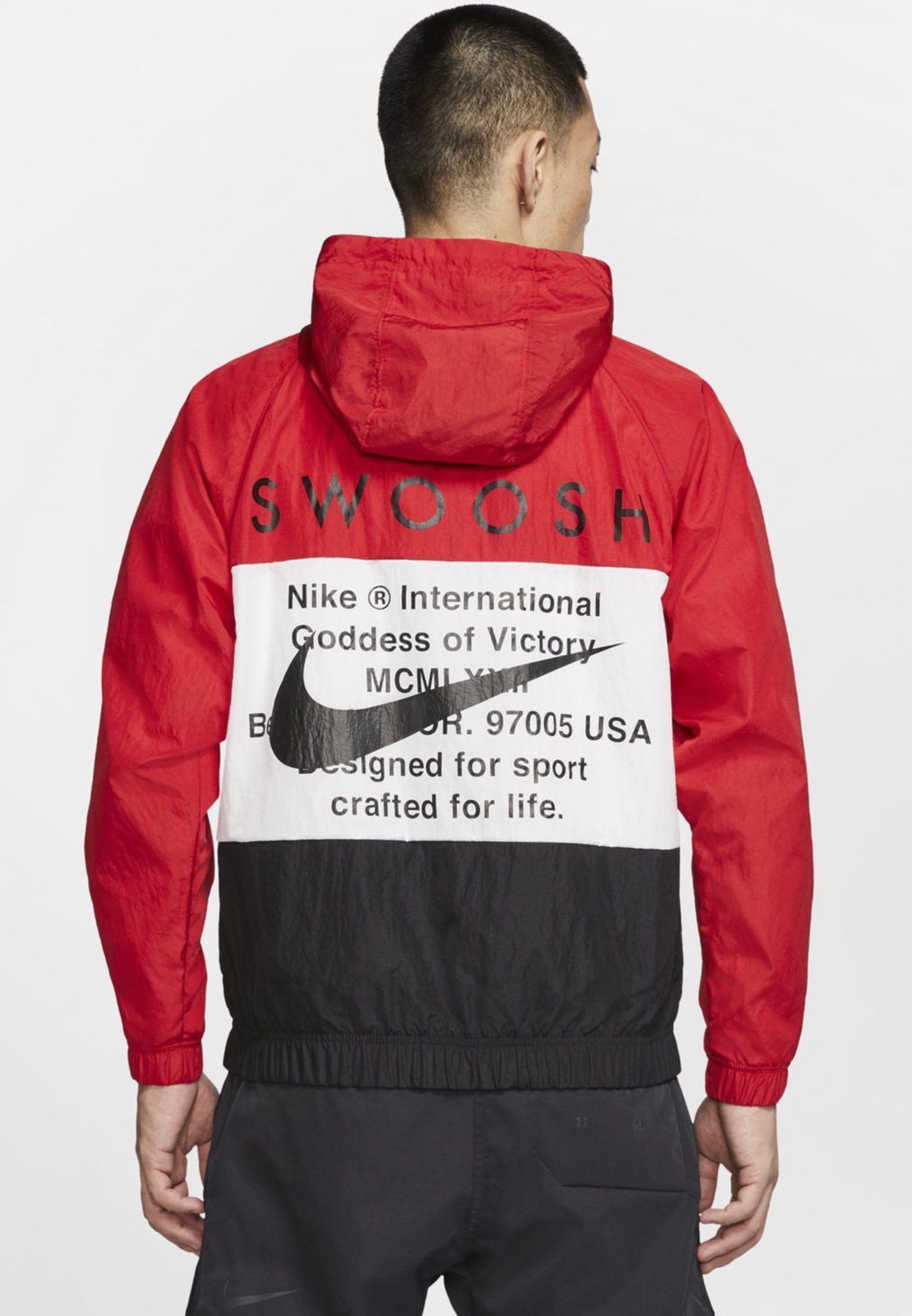 red black and white nike jacket